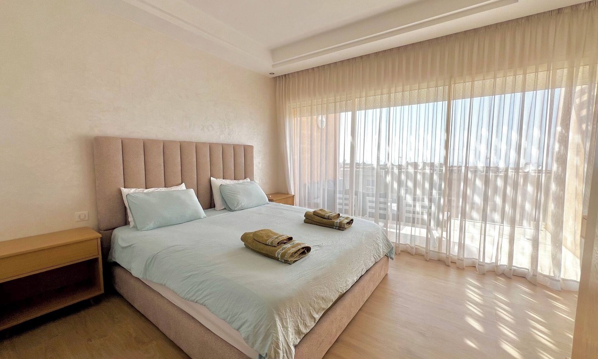 Tamrhakht Apartment | Le Charmant with view and access to pool and beach at Taghazout Bay