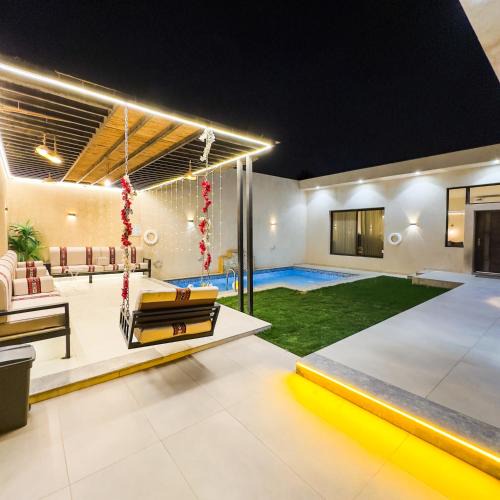 Riyadh Ski Chalet | Pool Chalet W Green Garden & BBQ Relax باشن 3 غرفة سينما & PS5