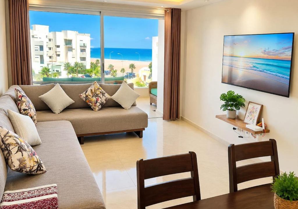 Lamharza Essahel Apartment | Sidi Rahal Beach Blue view, Beach & Pool & sea