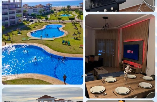 Asilah Beach Apartment | Beachfront Apartment in Assilah, Private Solarium, 4 Pools, Secure Residence, WiFi, Parking