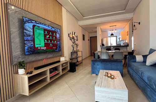 Asilah Apartment | Beachfront Apartment, Private Solarium, 4 Pools, Secure Residence, WiFi, Parking