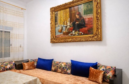 Oulad Azzouz Apartment | Charming 2-Bedroom Apartment with Moroccan Salon near Aquain Tamaris, Casablanca