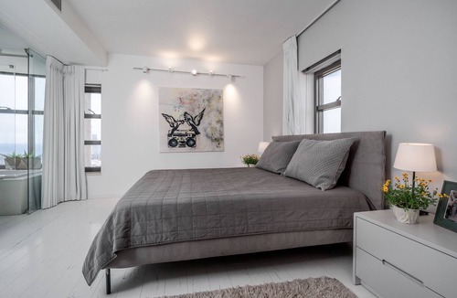 Kerem HaTeimanim Condo | High Floor Sea View Serviced Building