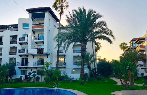 Secteur Touristique Apartment | Homerez - Nice appartement for 3 ppl. with shared pool and sea view at Agadir