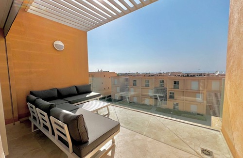 Tamrhakht Apartment | Le Charmant with view and access to pool and beach at Taghazout Bay
