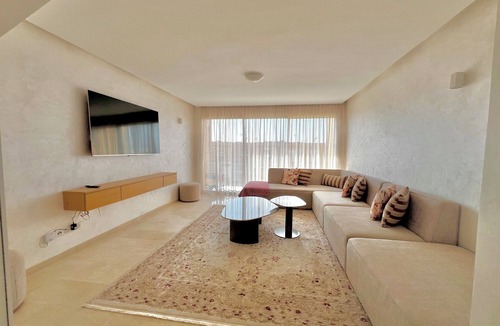 Tamrhakht Apartment | Le Charmant with view and access to pool and beach at Taghazout Bay