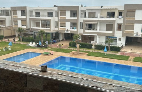 El Mansouria Apartment | Pool view, elegant apartment, quiet residence 5 minutes from the beach
