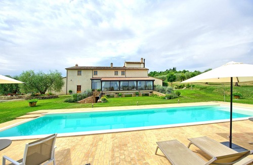 Sarteano Villa | Private Villa with A/C, sauna, WIFI, private pool, TV, panoramic view, close to Montepulciano