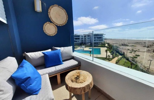 Lamharza Essahel Apartment | Sidi Rahal Blue View, beach & pool, sea view