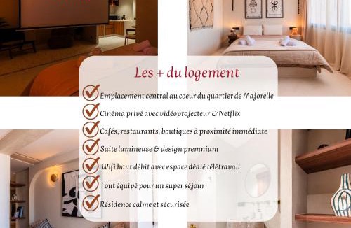 Majorelle Apartment | Suite Afra - Cinéma privé & Central