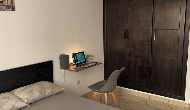 A charming one-bedroom apartment.