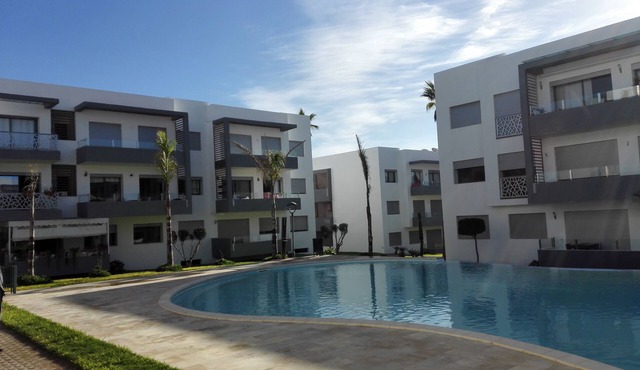 Appart T3 dar Bouazza Clim Piscine Wifi 90m2
