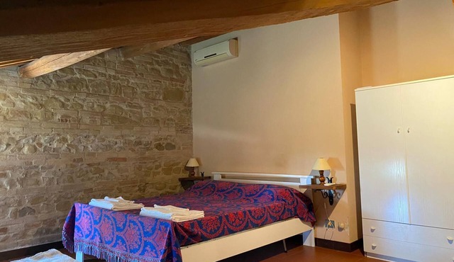 Attic Room with Private Bathroom in a Historic Villa Farmstay