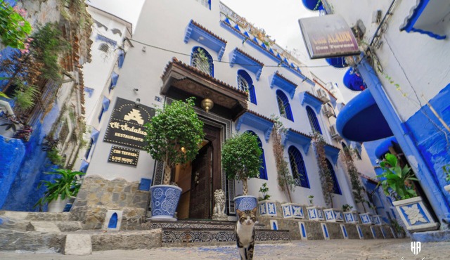 Authentic Andalusian patio in the heart of the blue pearl of the Rif