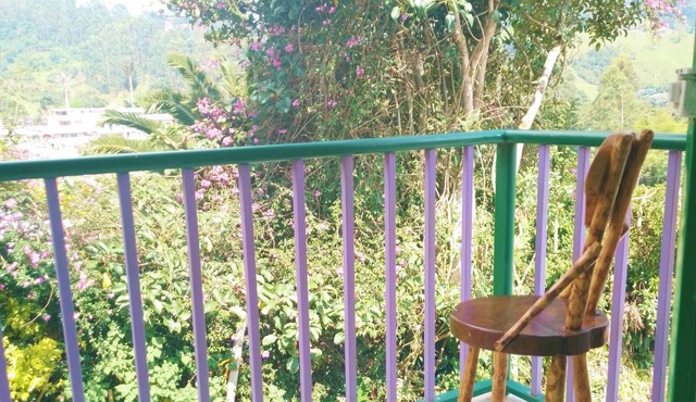 Balcony with mountain view in Salento