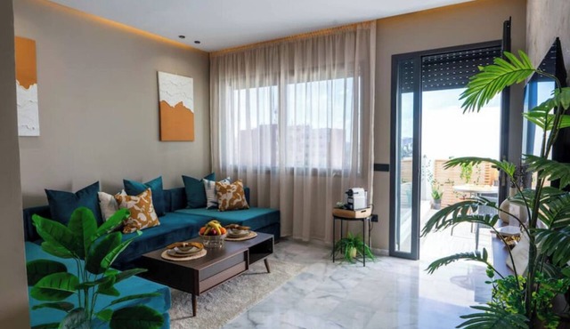 Cozy Apartment near Corniche & Mosque Hassan II Balcony Parking & Wi-Fi