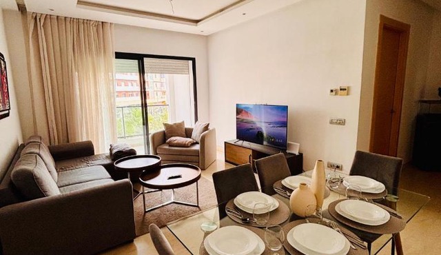Cozy Two-Bedroom Apartment with Garden View