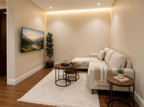 Elegant Apartment with Kitchen & Living Room