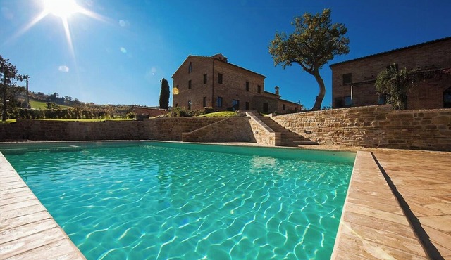 Historic villa with pool in Marche hills