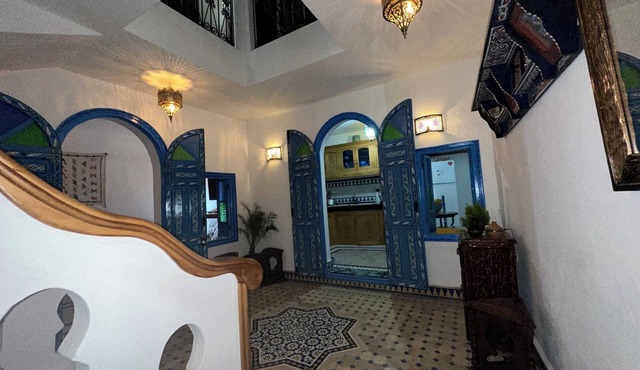 La Mansoura Maison en Format de Riad Dans la Médina de Chefchaouen Ville Bleu
