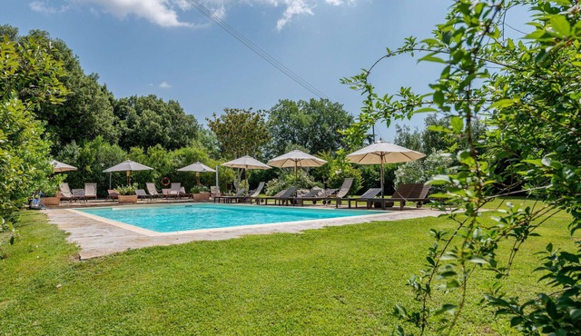 Lovely apartment in villa for 2 guests with pool, WIFI, A/C, TV, patio and pets allowed