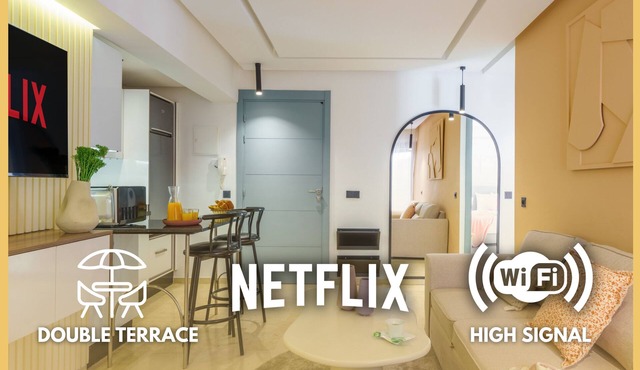 New! Apartment DarSun - Terrace -Fibre-Parking
