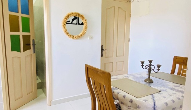 Our place is located in a queit area, far from the nose of the city,.
