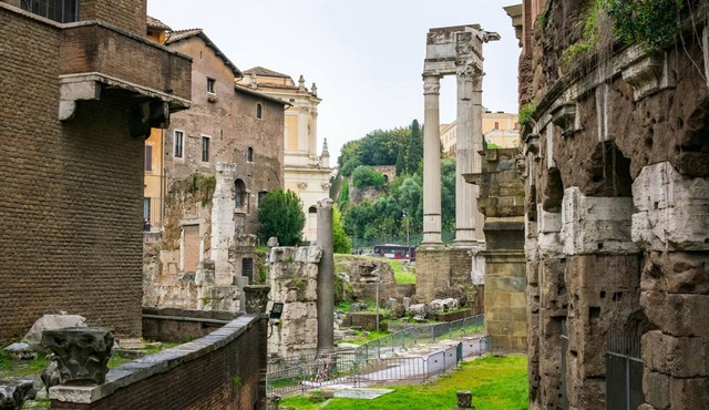 Over the Roman ruins