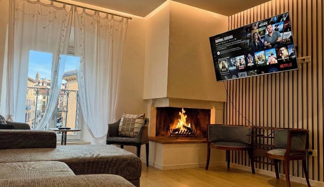 Respiro, a charming home with a fireplace and no stairs