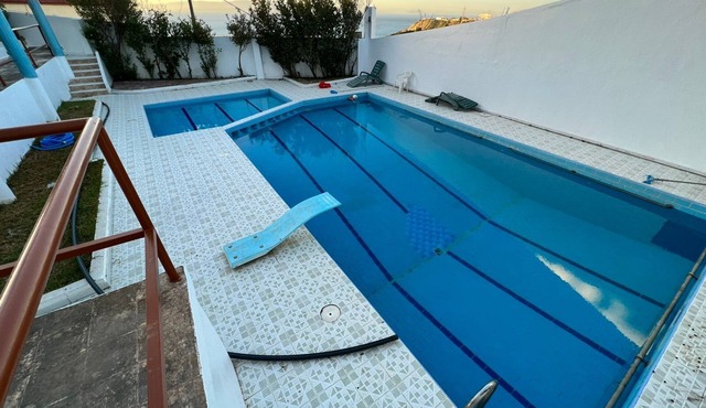 romantic beach town villa, with swimming pool