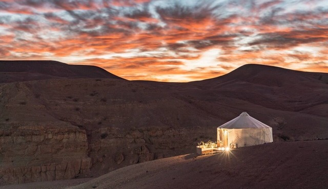 The First Agafay, next to Marrakech, luxury in the middle of the desert in yurts