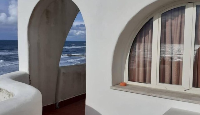 Two-room apartment, large terrace, sea front, floor 1 (Pink) in Anzio