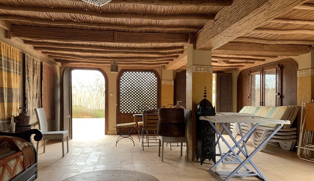 Villa pool facing the ocean in Aglou south of Agadir. Direct beach access